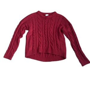 Abercrombie Kids Red Crew Neck Sweater